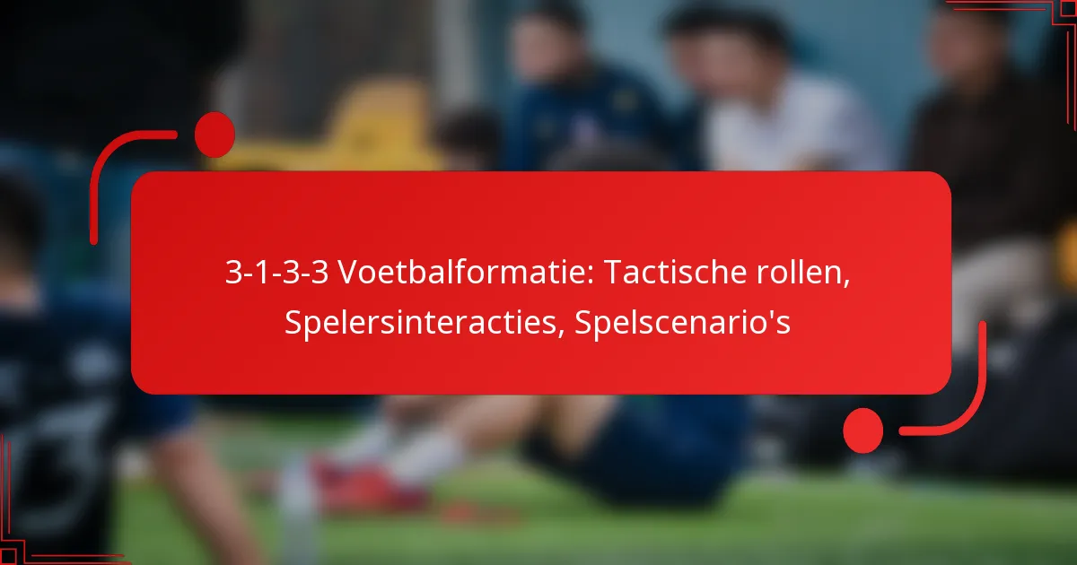 3-1-3-3 Voetbalformatie: Tactische rollen, Spelersinteracties, Spelscenario’s